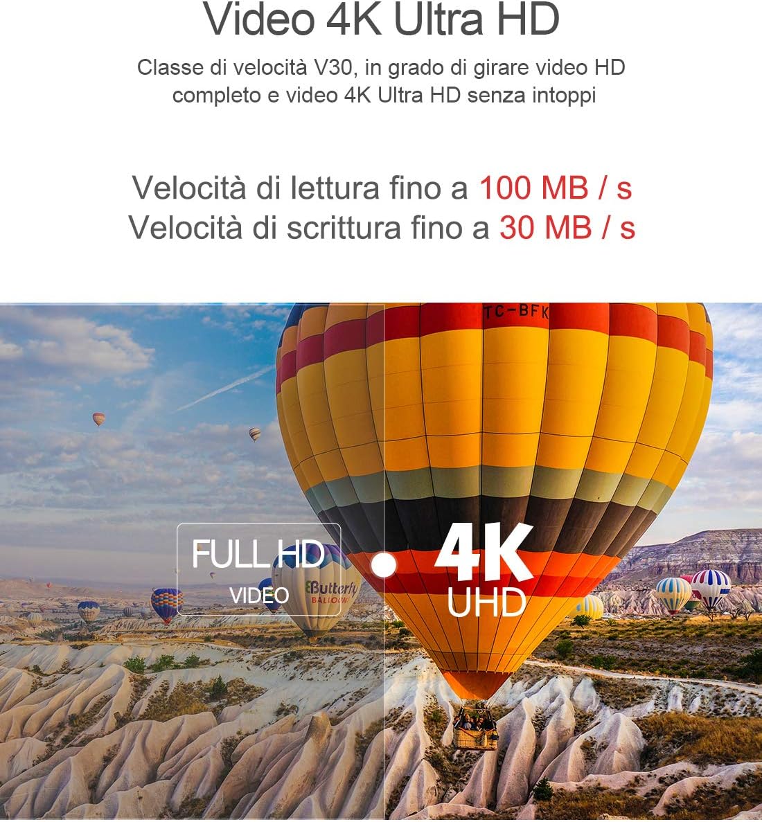 Thumbnail 1 de Netac 128GB Micro SD U3 A1 V30 4K – Scheda di Memoria MicroSDXC ad alta velocità per smartphone, Camere e Switch