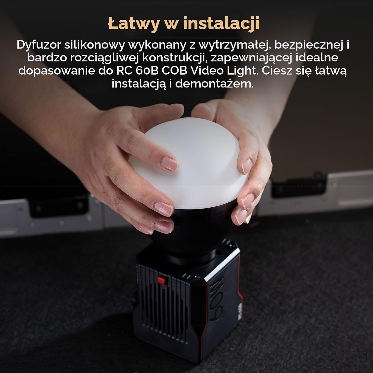 Detalle de SMALLRIG 4529 – silikonowy dyfuzor światła do lampy RC 60B COB