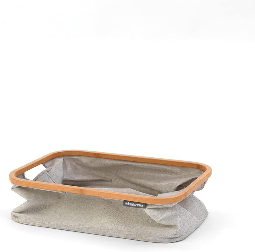 Detalle 1 de Brabantia Cesto Plegable con Borde de Bambú 🌿 40L