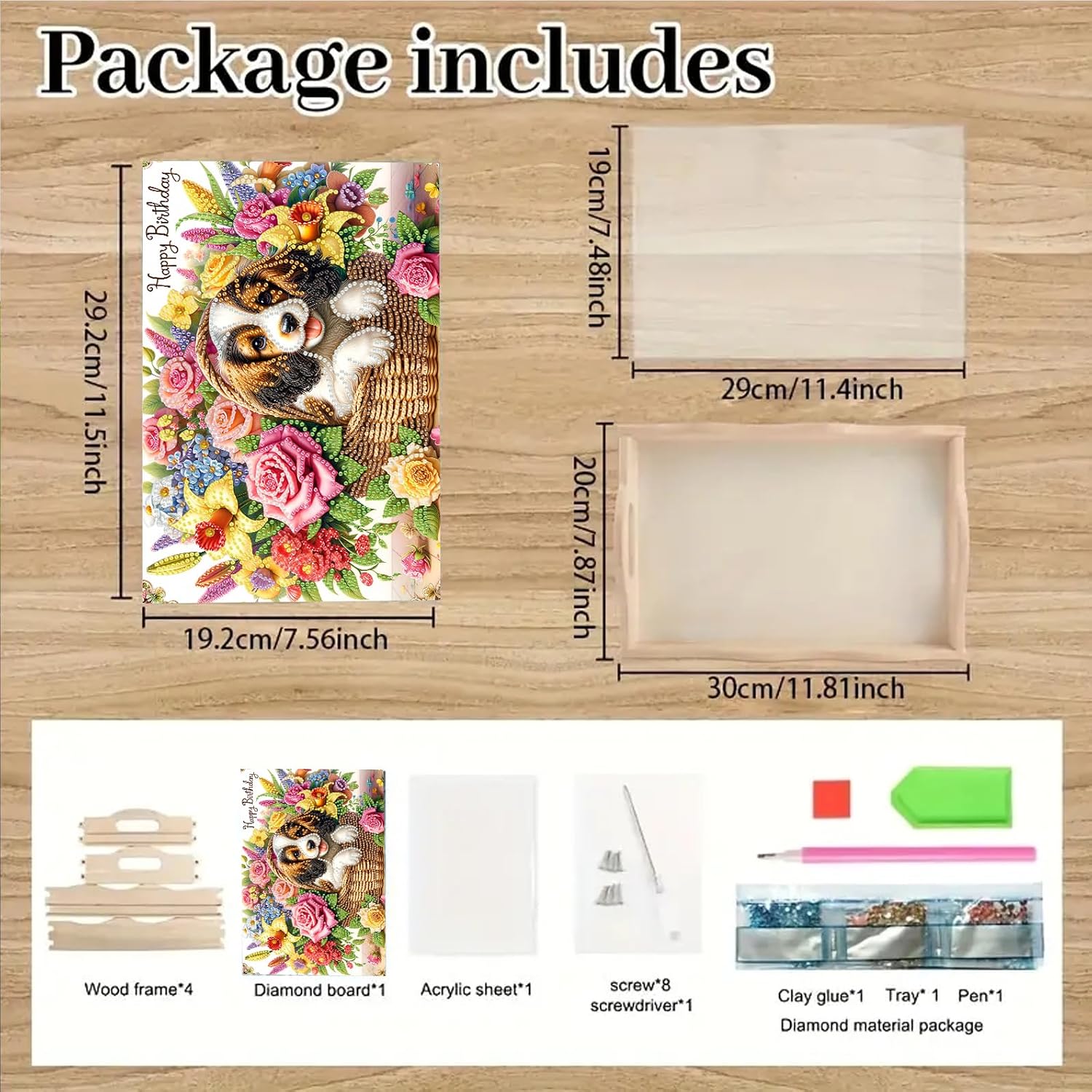 Thumbnail 6 de SHLUHA Diamond Painting Serving Tray, Bamboo