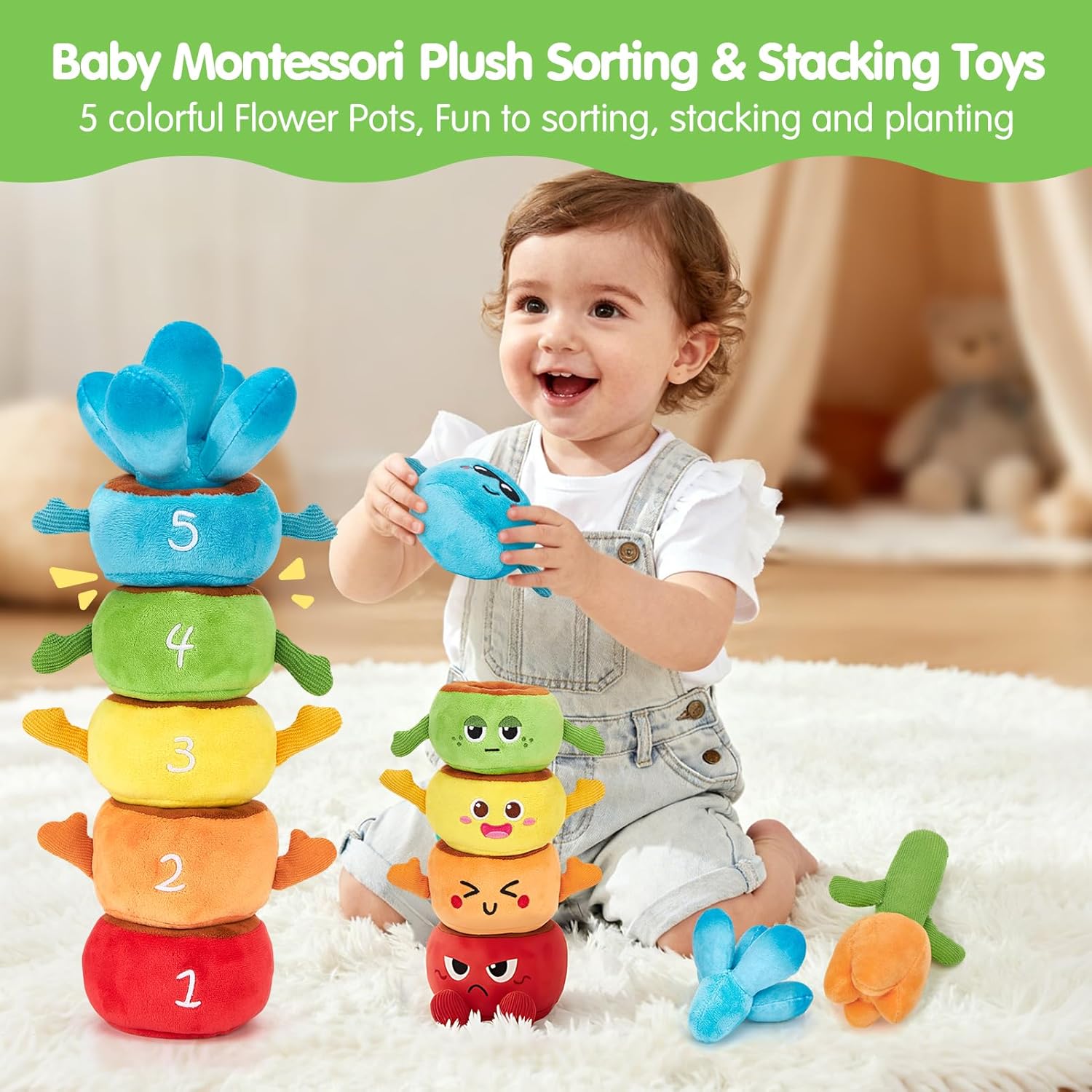 Detalle 2 de hahaland Baby Sensory Toys 6-12 Months Montessori Toys