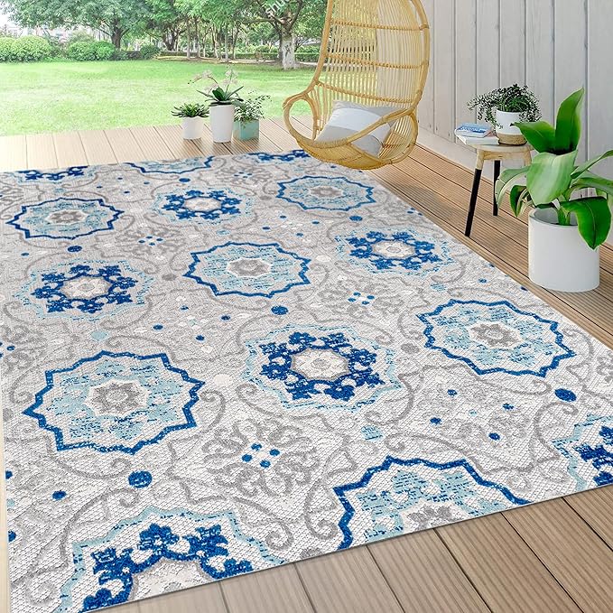 Detalle de JONATHAN Y AMC101A-8 Alfombra Exterior Interior 🌸 240x300 cm