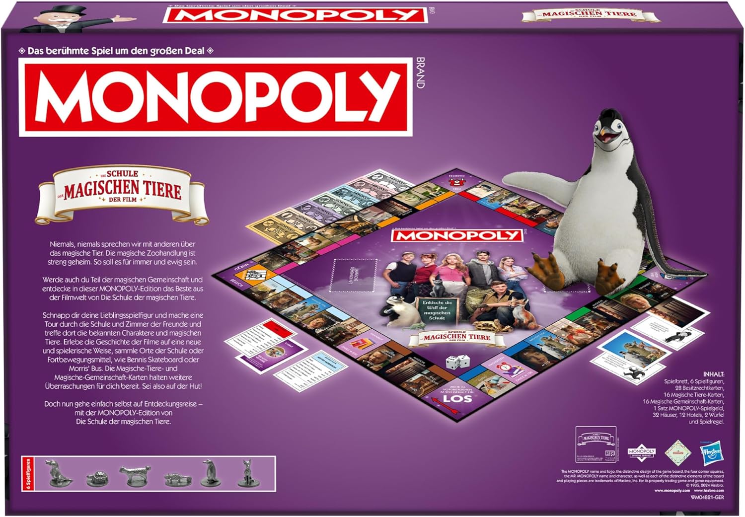 Detalle 2 de Winning Moves Monopoly Die Schule der magischen Tiere Edition – Monopoly Spiel für Fans