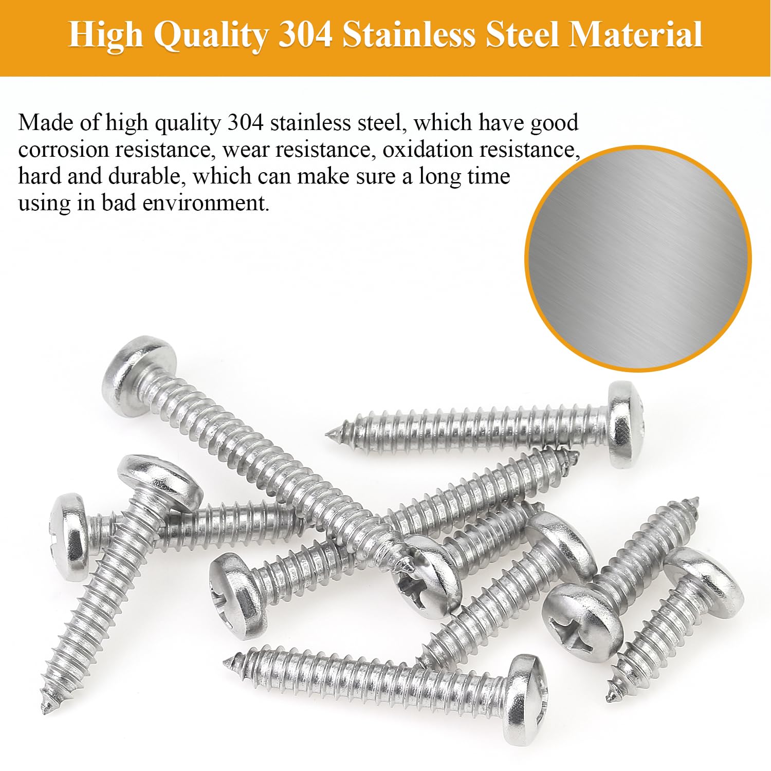 Detalle 2 de Sutemribor Wood Screws, 304 Stainless Steel