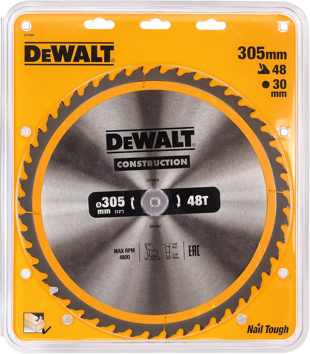 Detalle 2 de DEWALT DT1959-QZ Lame 305 mm 48 dents