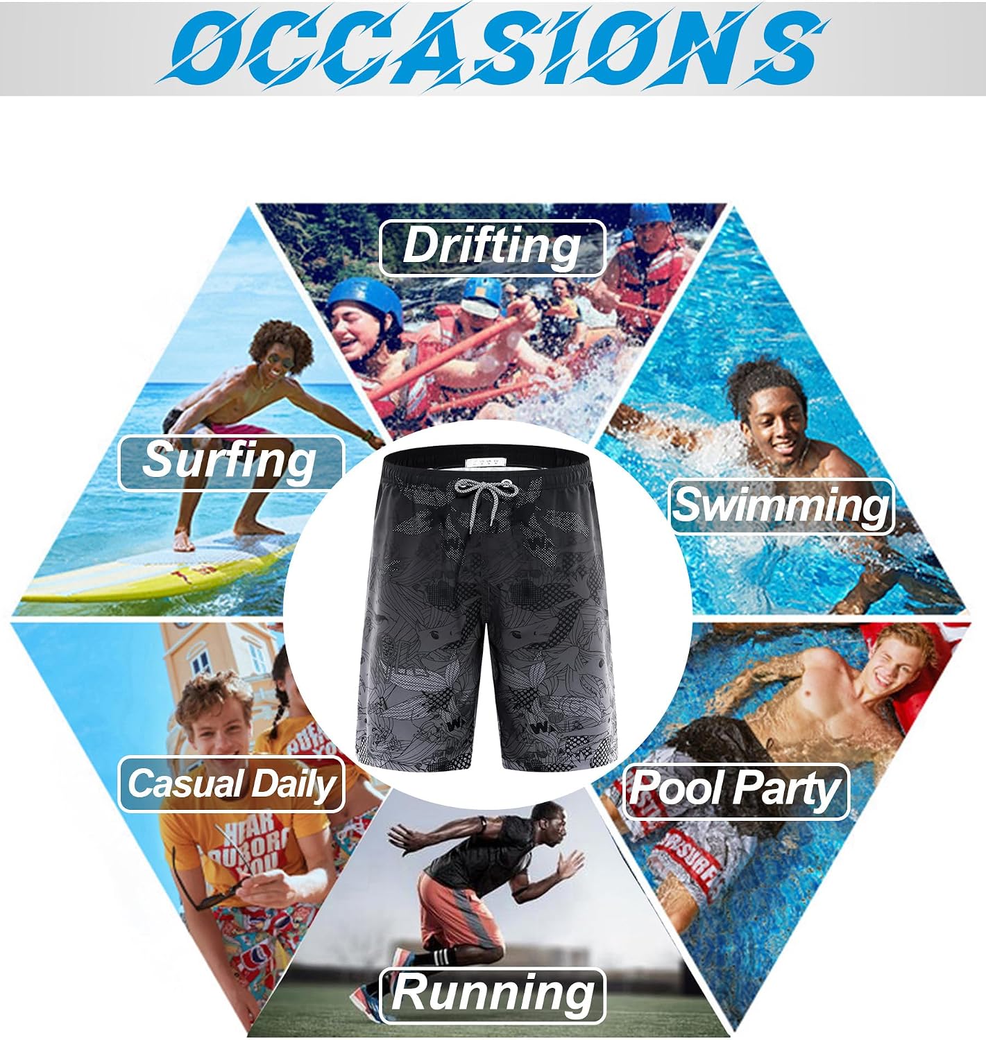 Thumbnail 5 de APTRO Men's Swim Trunks 9" quick-dry swimwear