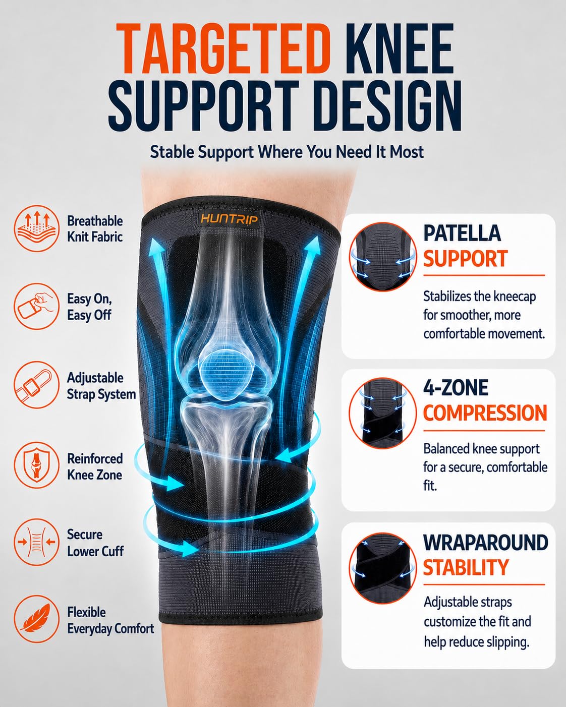 Detalle 1 de Compression Knee Brace 2-Pack
