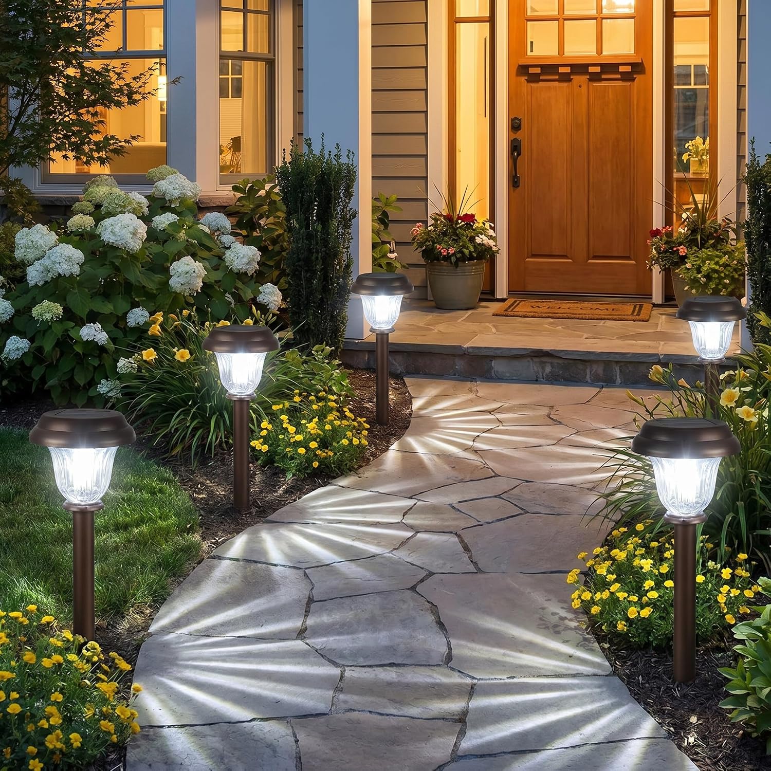 Thumbnail 6 de DERAYSION Solar Pathway Lights, 8-Pack