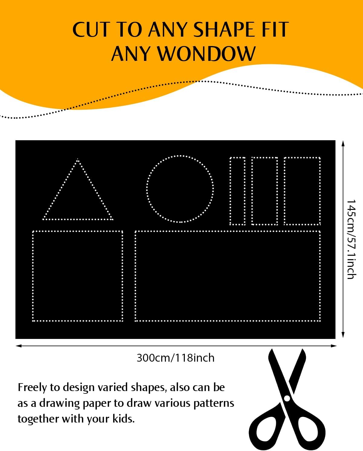 Detalle de AICOYA AI-114 Blackout Blind, 300 × 145 cm, Cuttable with Thermal Backing