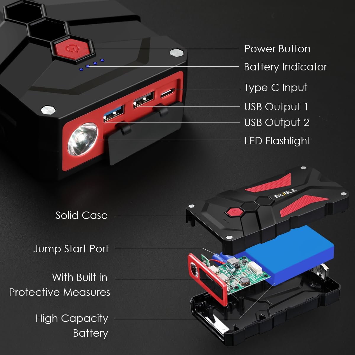 Thumbnail 5 de BIUBLE Jump Starter 5000A 12V car booster
