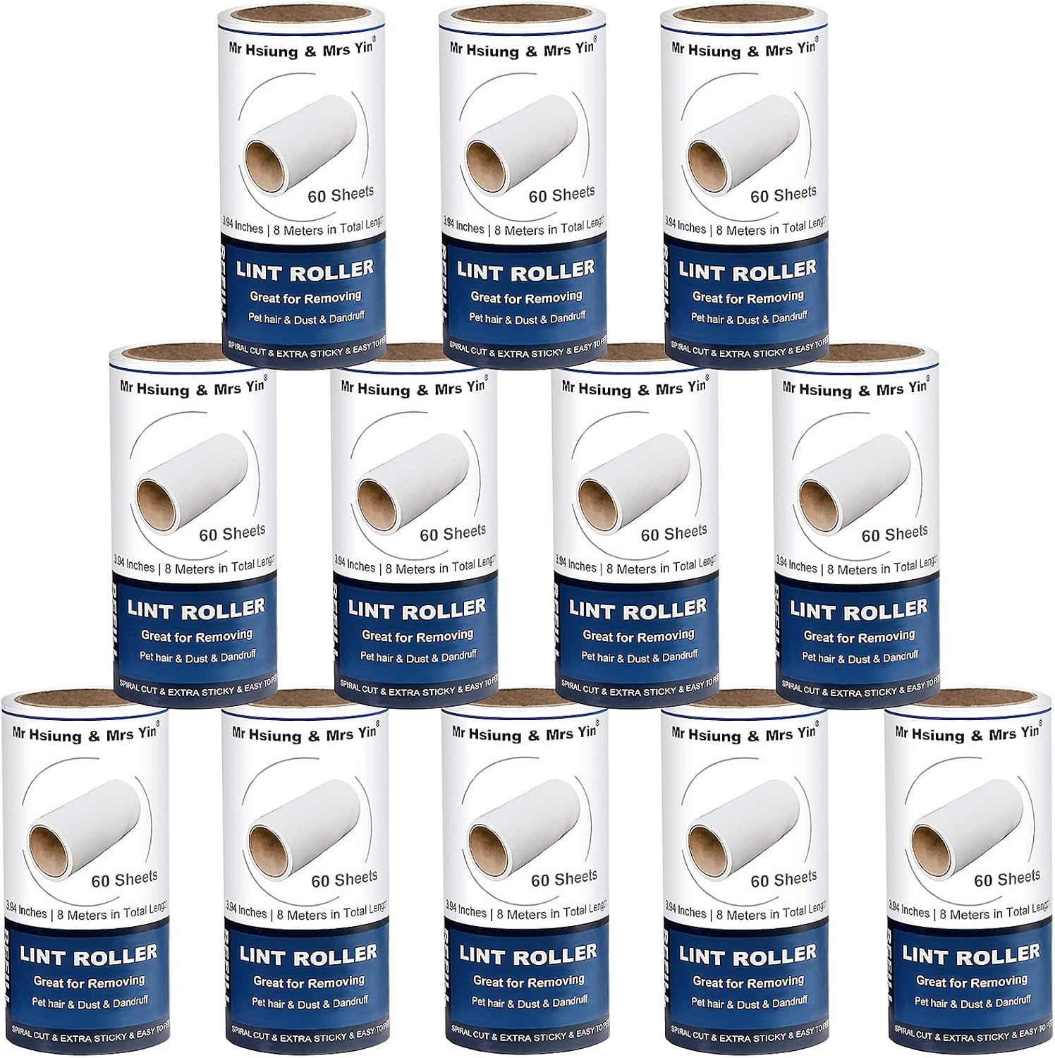 720 Sheets Lint Roller Refills 12 Pack 🧹