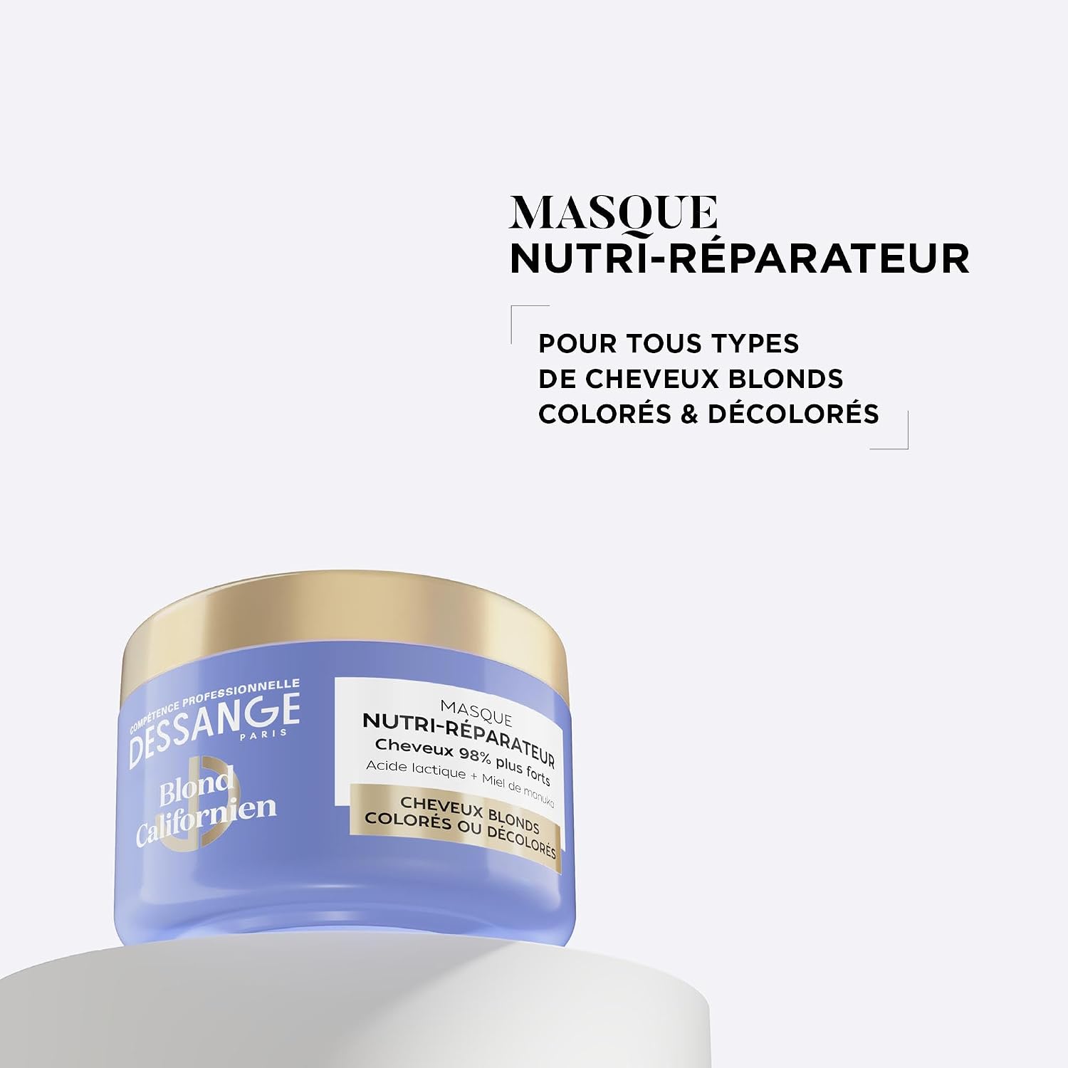Detalle 2 de DESSANGE Masque Nutri‑Réparateur Blond Californien 280 ml 💇♀