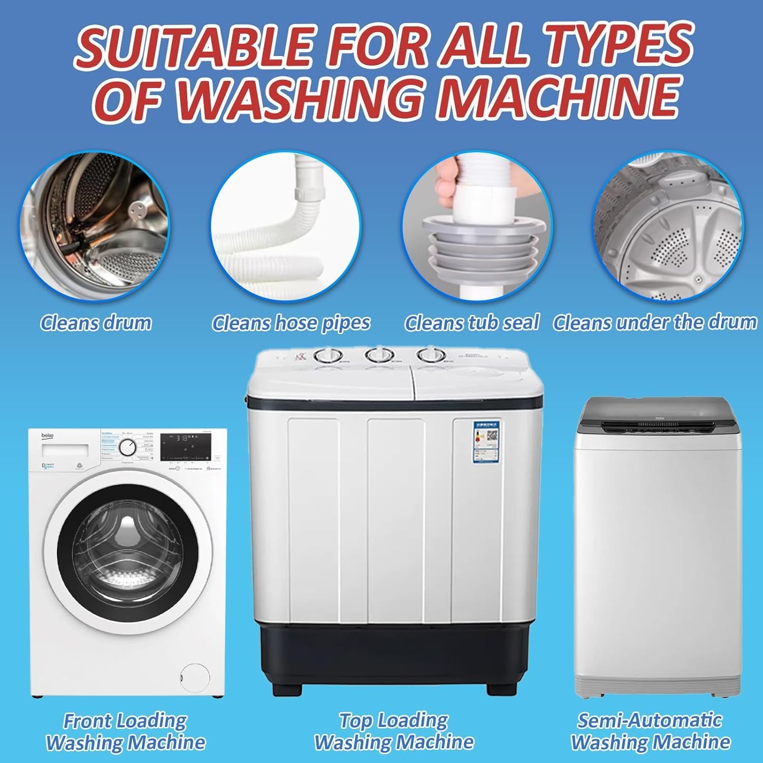 Detalle de Galitoon XYJQJJ-0614-father-US-Pr Washing Machine Cleaner Tablets, 24 Pack, Unscented