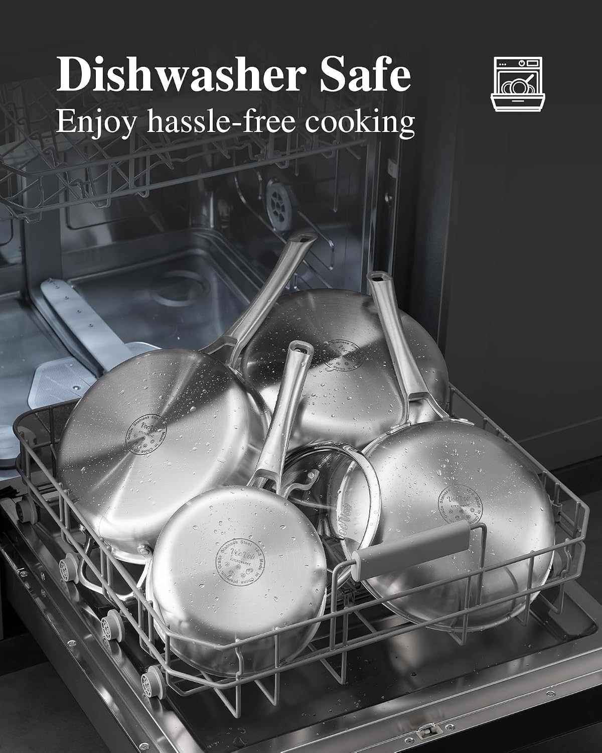 Detalle 2 de Tri-Ply 10-Piece Stainless Steel Cookware Set