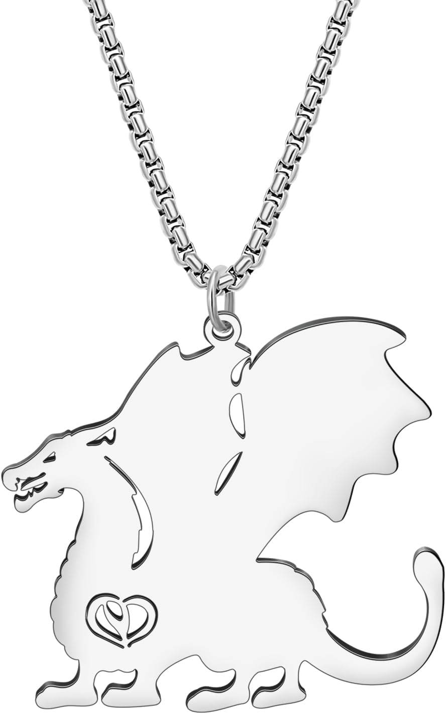 Detalle de YAYAKO Collier Dragon Acier Inoxydable