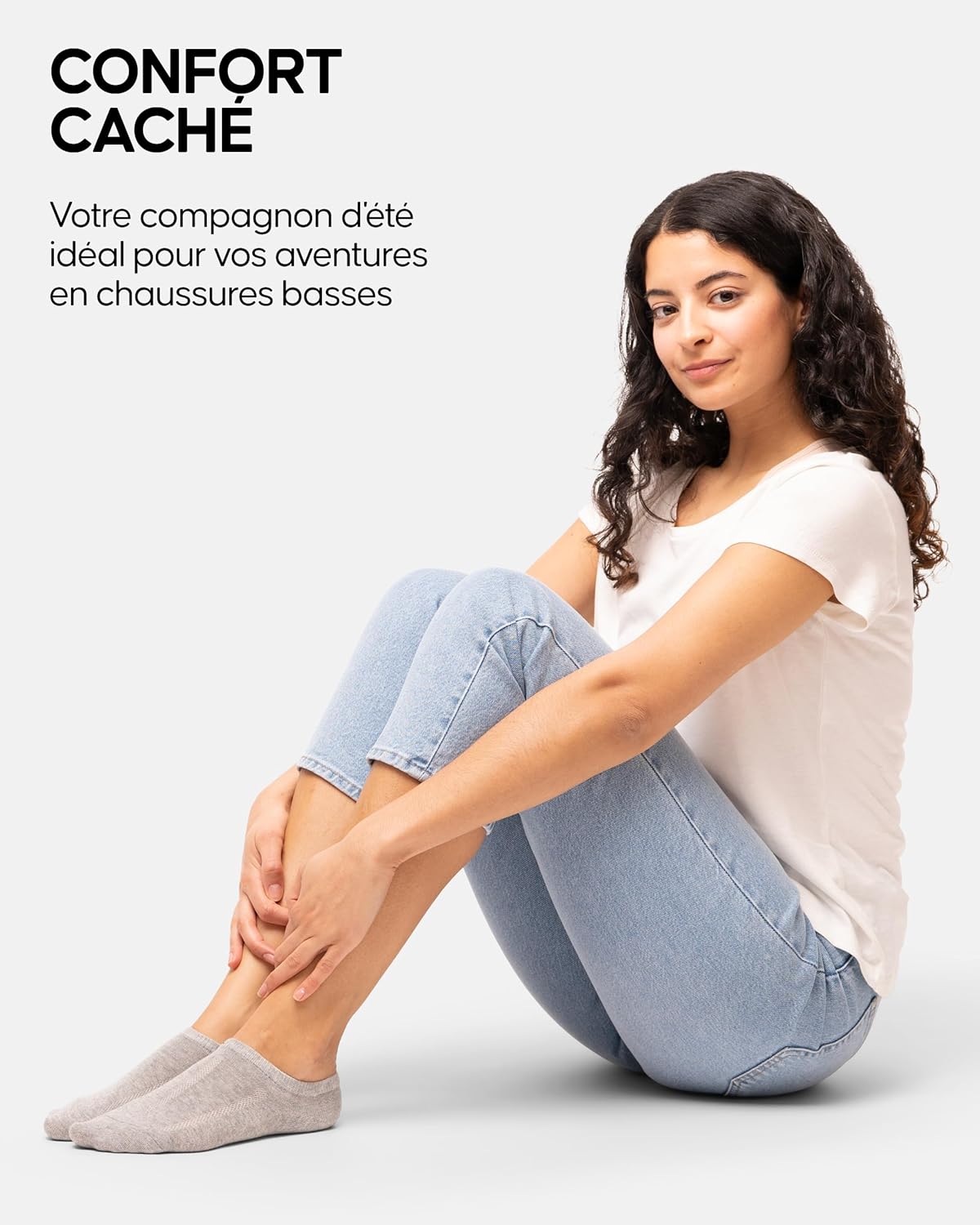 Thumbnail 5 de DANISH ENDURANCE Chaussettes invisibles no-show en coton respirant avec talon silicone antidérapant (lot de 6)