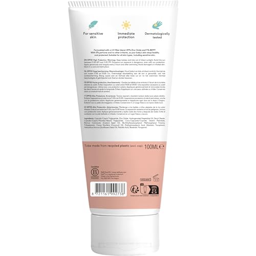 Thumbnail 1 de Naïf Crema Solar Mineral SPF 50 para Bebés y Niños, 100 ml – 0% perfume y zinc oxide, para piel sensible