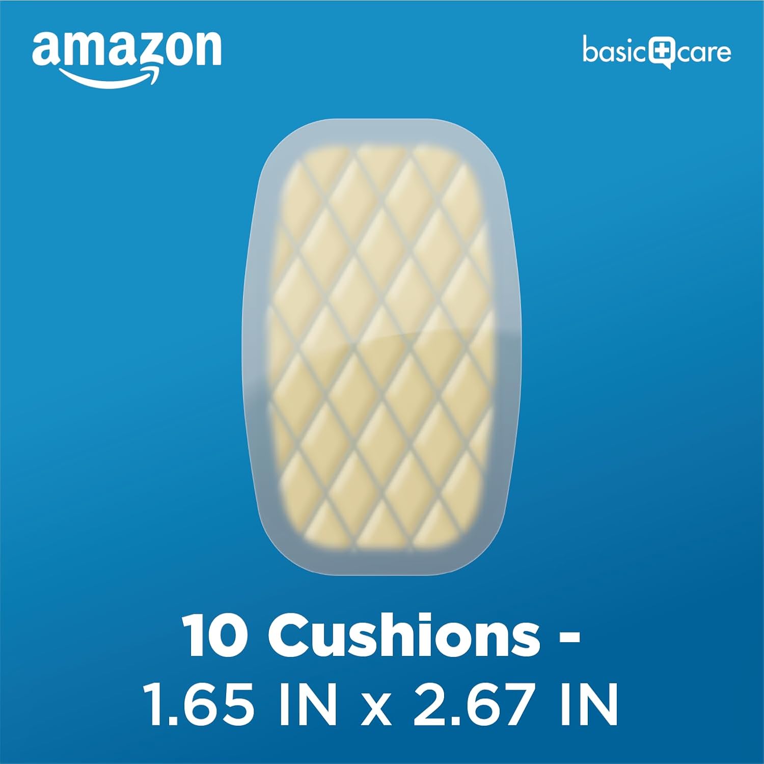 Detalle de Amazon Basic Care Extreme Hydrocolloid Gel Blister Cushion Bandages (10 ct) for friction & heel blisters