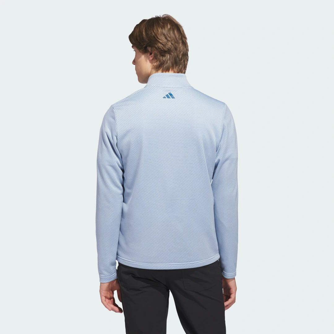 Detalle 2 de Sudadera Performance Printed Quarter-Zip de Adidas – azul, para entrenamiento y uso diario