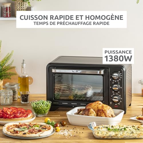Detalle de Moulinex Four Optimo - Chaleur tournante 19 L Noir