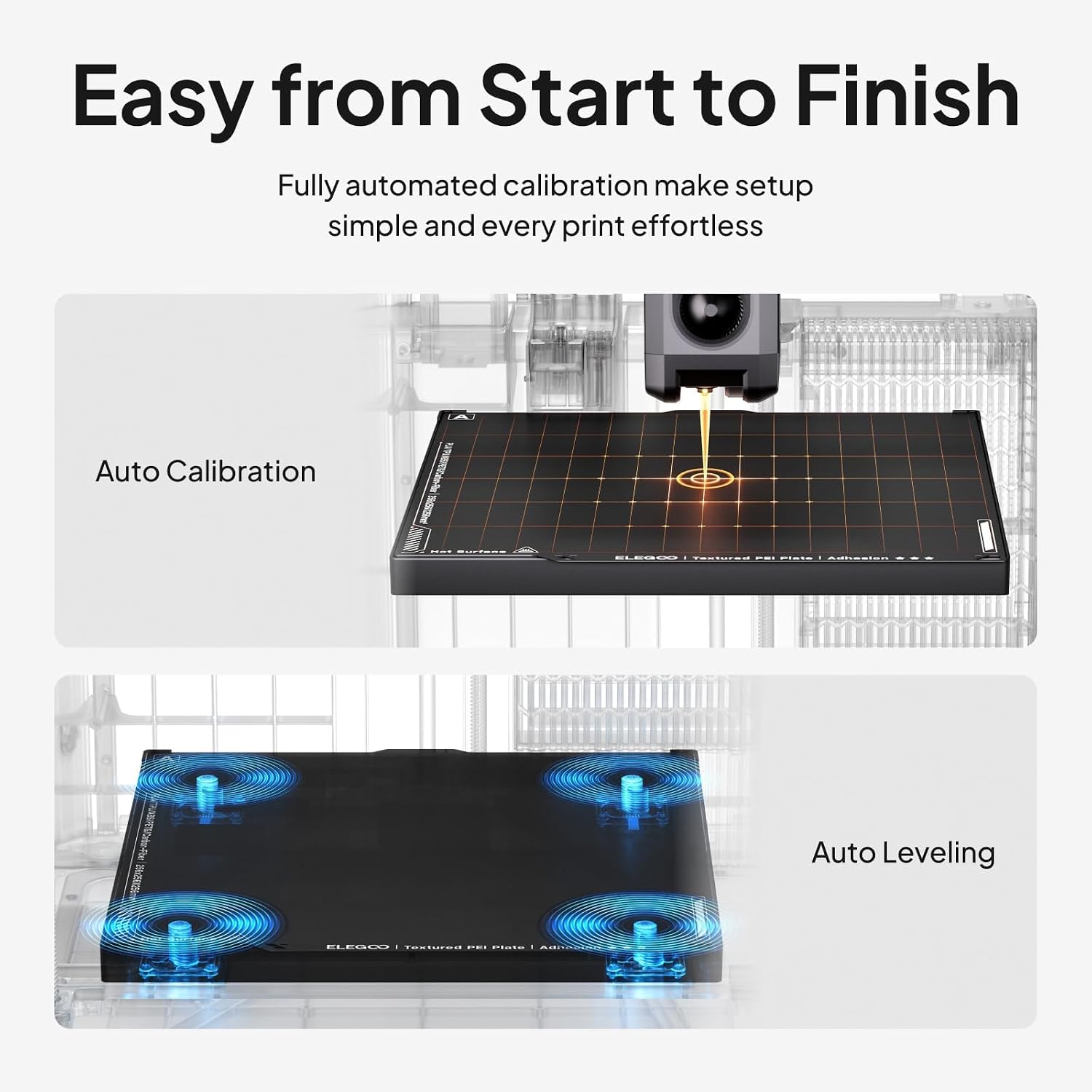Detalle 2 de ELEGOO Centauri 2 3D Printer, CoreXY, 256 mm Build Volume, 500 mm/s