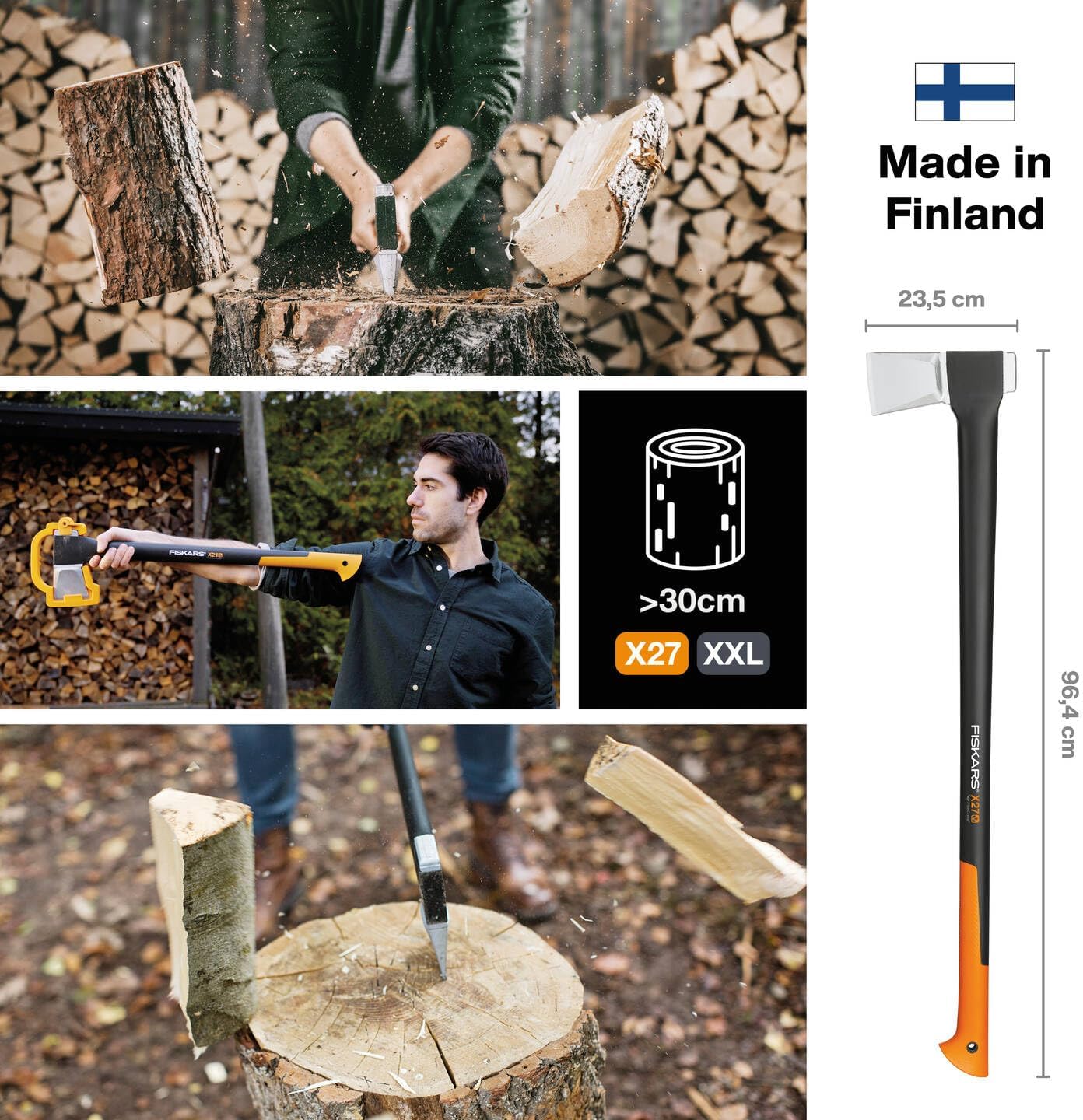 Thumbnail 1 de Fiskars Scure da Spacco X27 XXL 96 cm – robusta, ergonomica e pronta all’uso