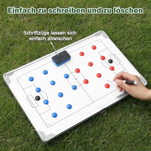Thumbnail 3 de Magnetisch Fußball Taktiktafel – Doppeltes Strategietafel-Set mit Magnetetiketten (45 × 30 cm)