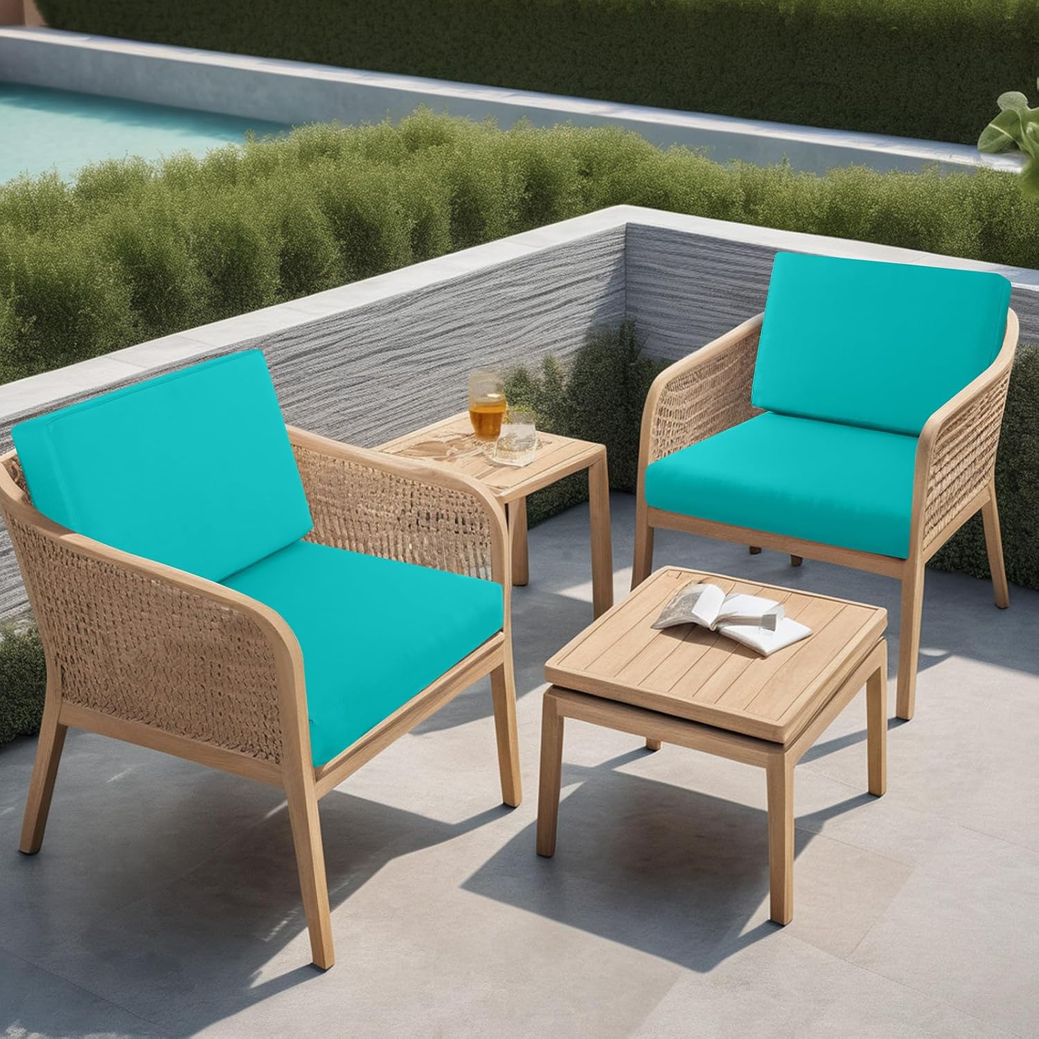 Detalle 2 de idee-home Outdoor Seat Cushions 28.5 x 28.5