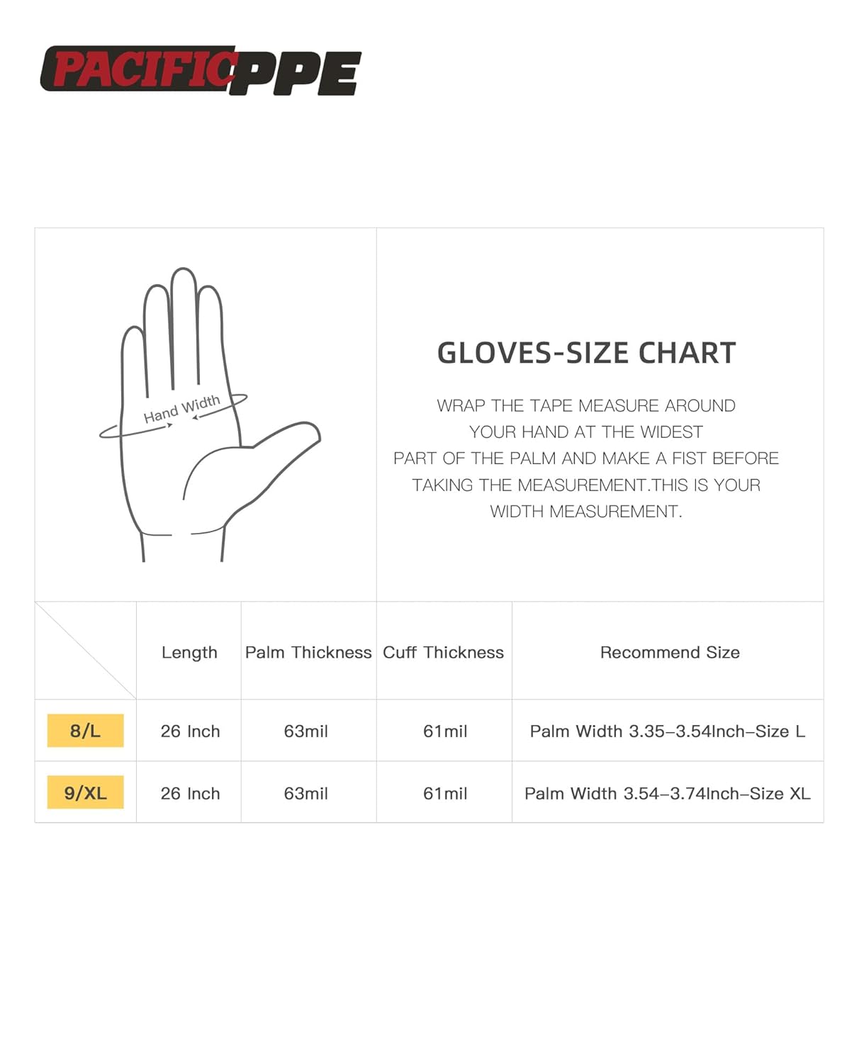 Thumbnail 6 de PACIFIC DPE Guanti da Lavoro 66 cm 🧤
