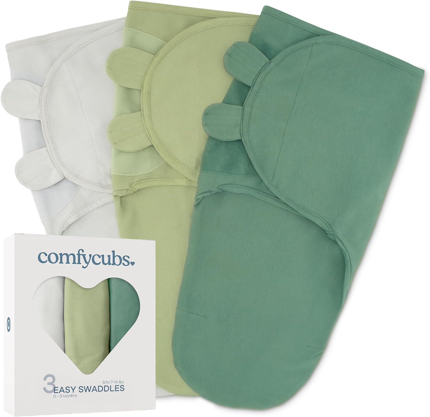 Detalle de Comfy Cubs Easy Swaddle Blanket 3 Pack