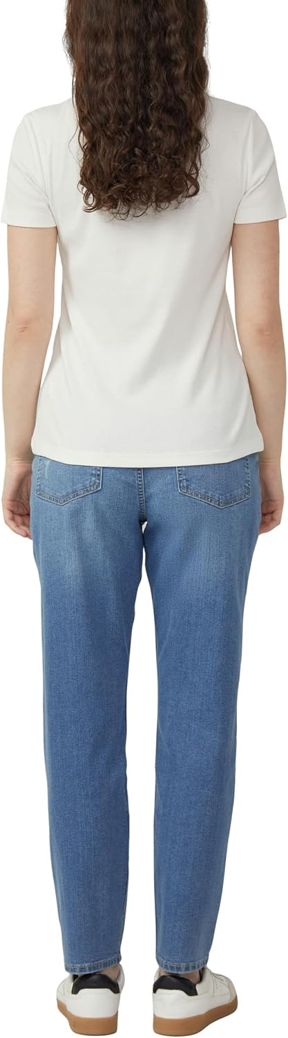 Detalle de s.Oliver Damen RIPP-T-Shirt mit Spitze am Ausschnitt – V-Ausschnitt, 1er Pack