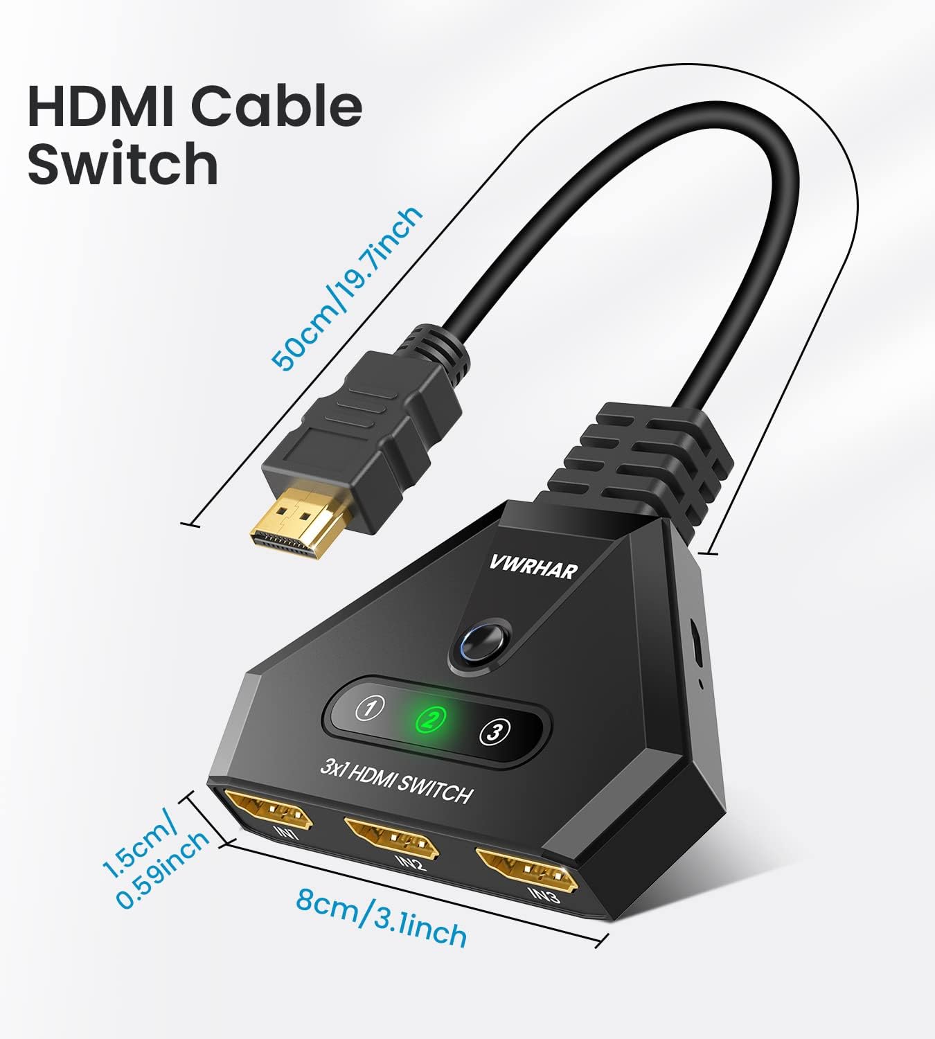 Thumbnail 6 de VWRHar Switch HDMI 4K a 3 porte