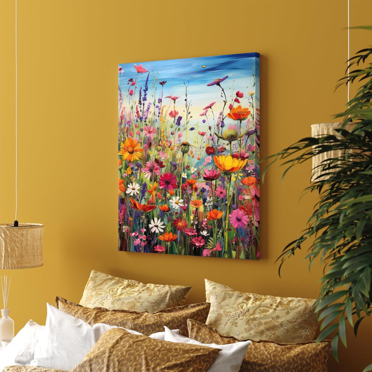 Thumbnail 4 de 77iiAii Adults Paint by Numbers Oil Painting Kit (40 x 50 cm) with 3 Brushes, Acrylic Paint & Hanging Hooks