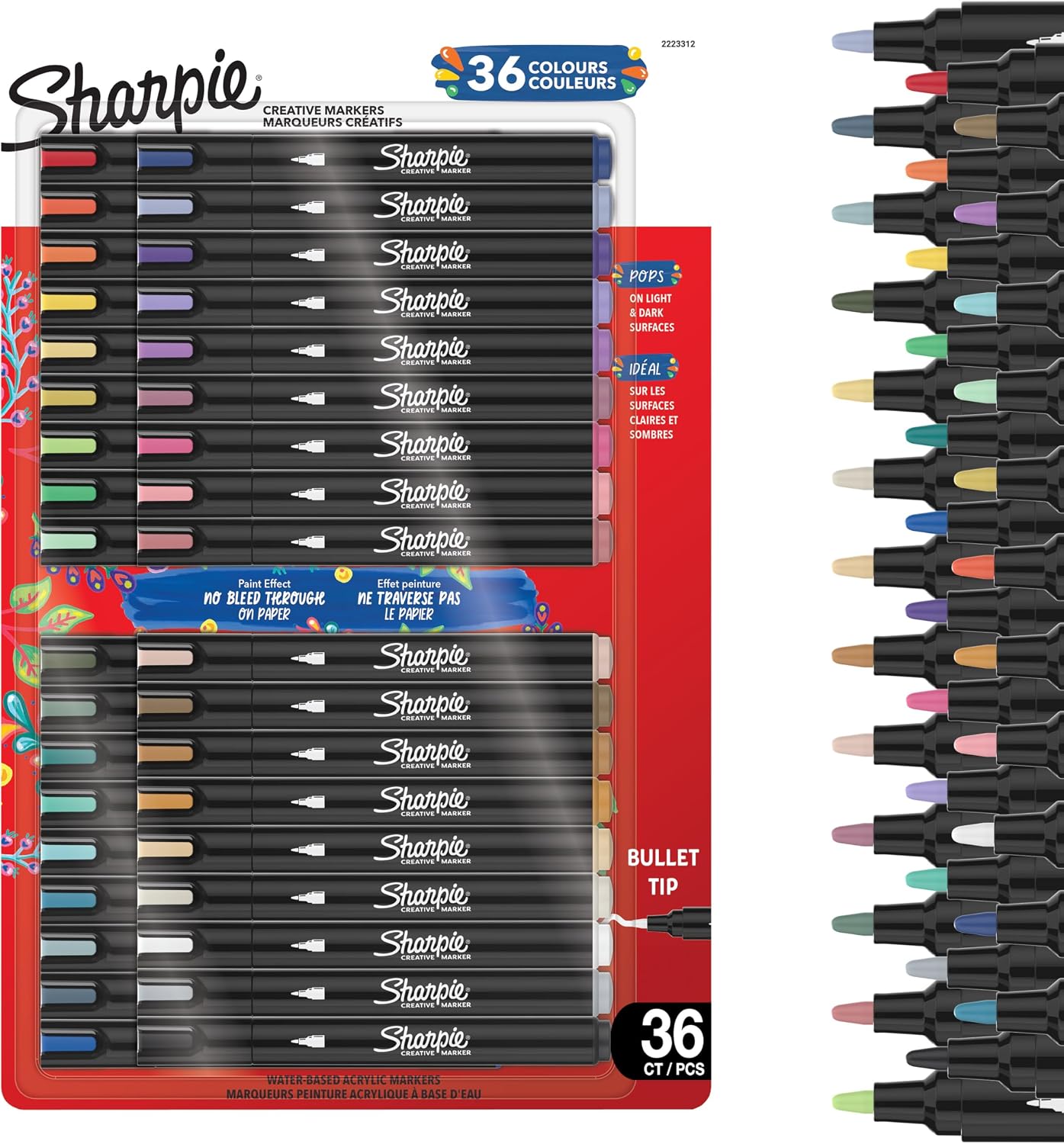 Detalle de Sharpie Creative Marker Acrylic Paint Pens 12‑Count