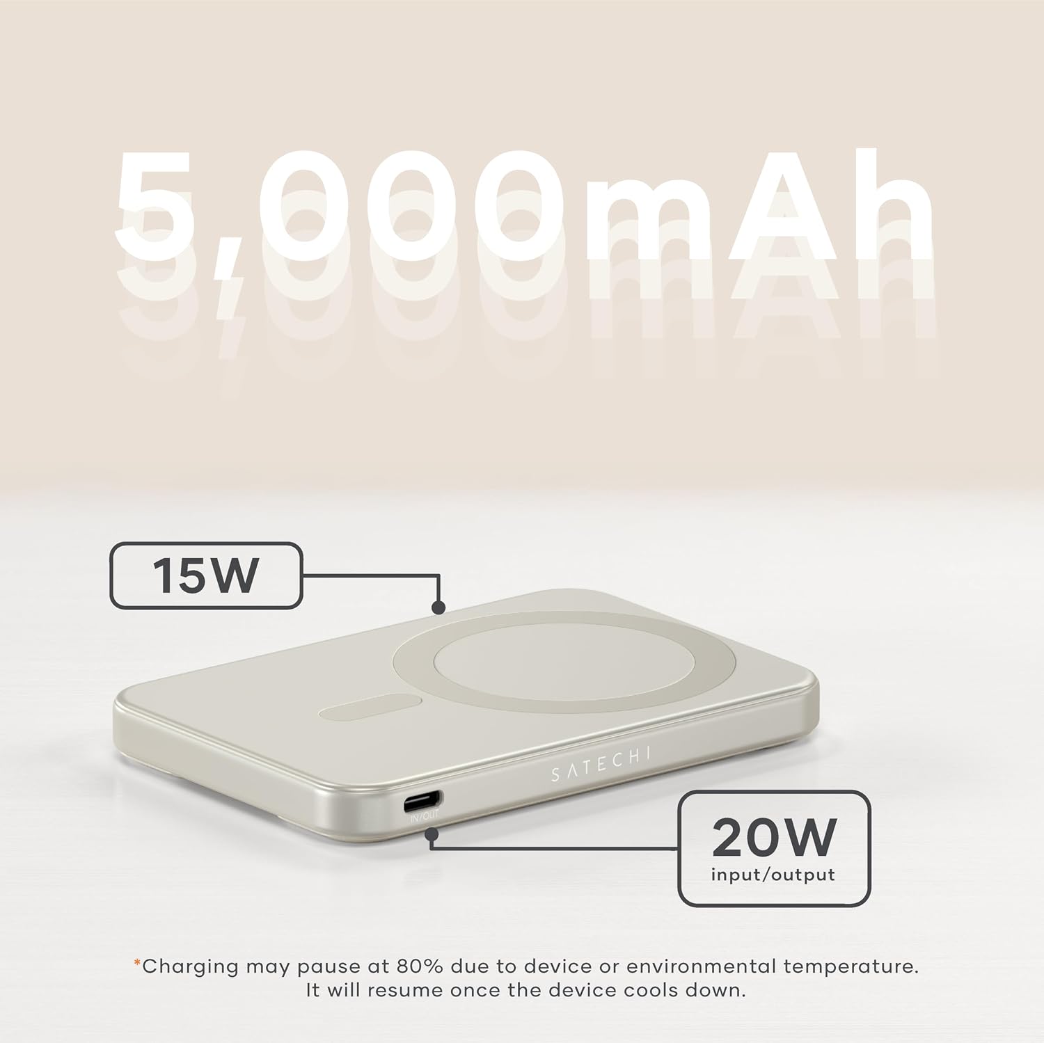 Detalle de SATECHI OntheGo 5000mAh batterie MagSafe