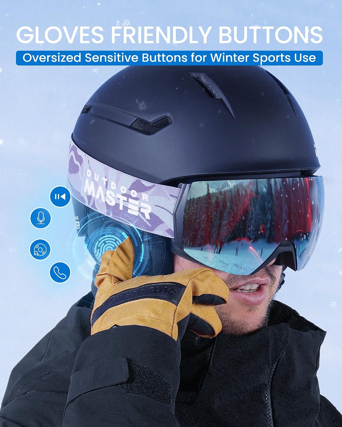 Thumbnail 5 de OutdoorMaster Update Ski Helmet Headphones Bluetooth 5.0