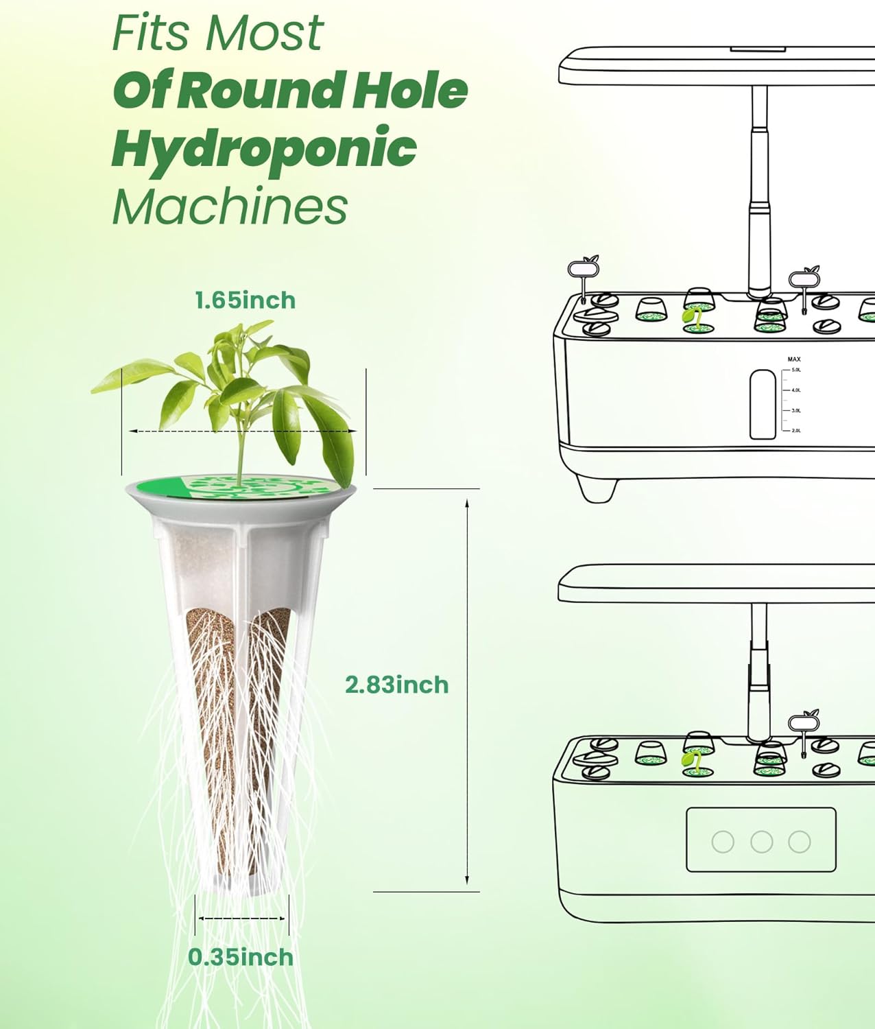 Thumbnail 2 de RAINPOINT 134PCS Hydroponic Pods Kit for Aerogarden 🌱