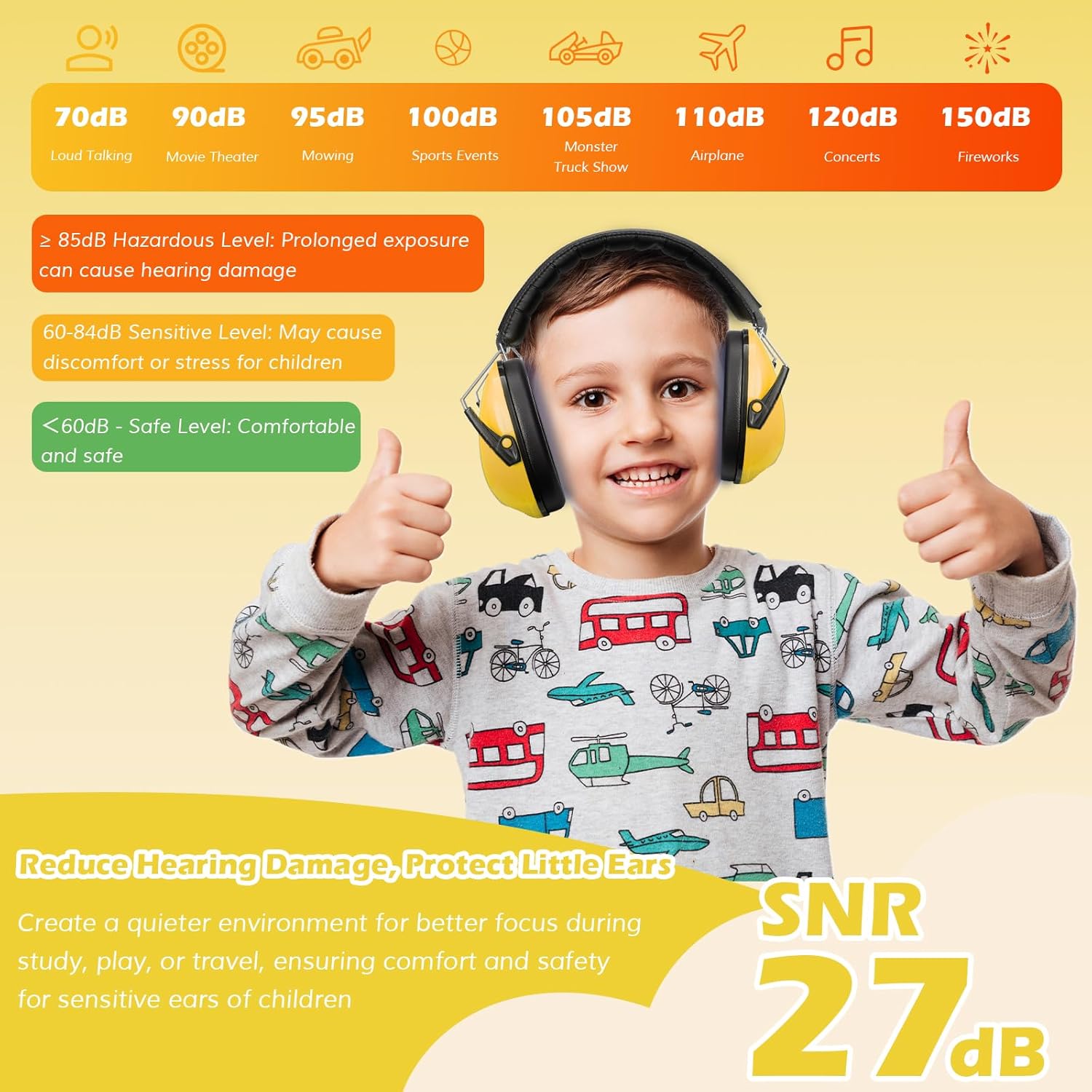 Detalle 2 de ProCase Kinder Gehörschutz NRR 21dB – Kapselgehörschutz für 3–12 Jahre