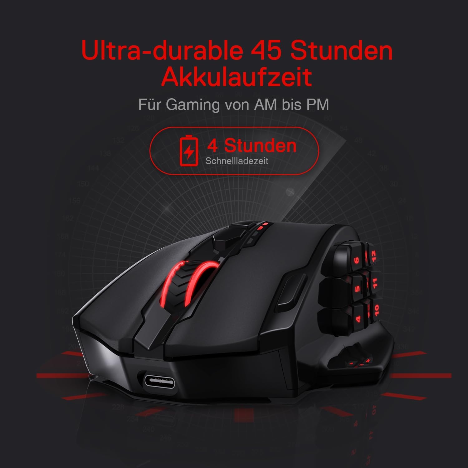 Thumbnail 4 de Redragon M913 Impact Elite Wireless Gaming Maus 16000 DPI MMO-Maus