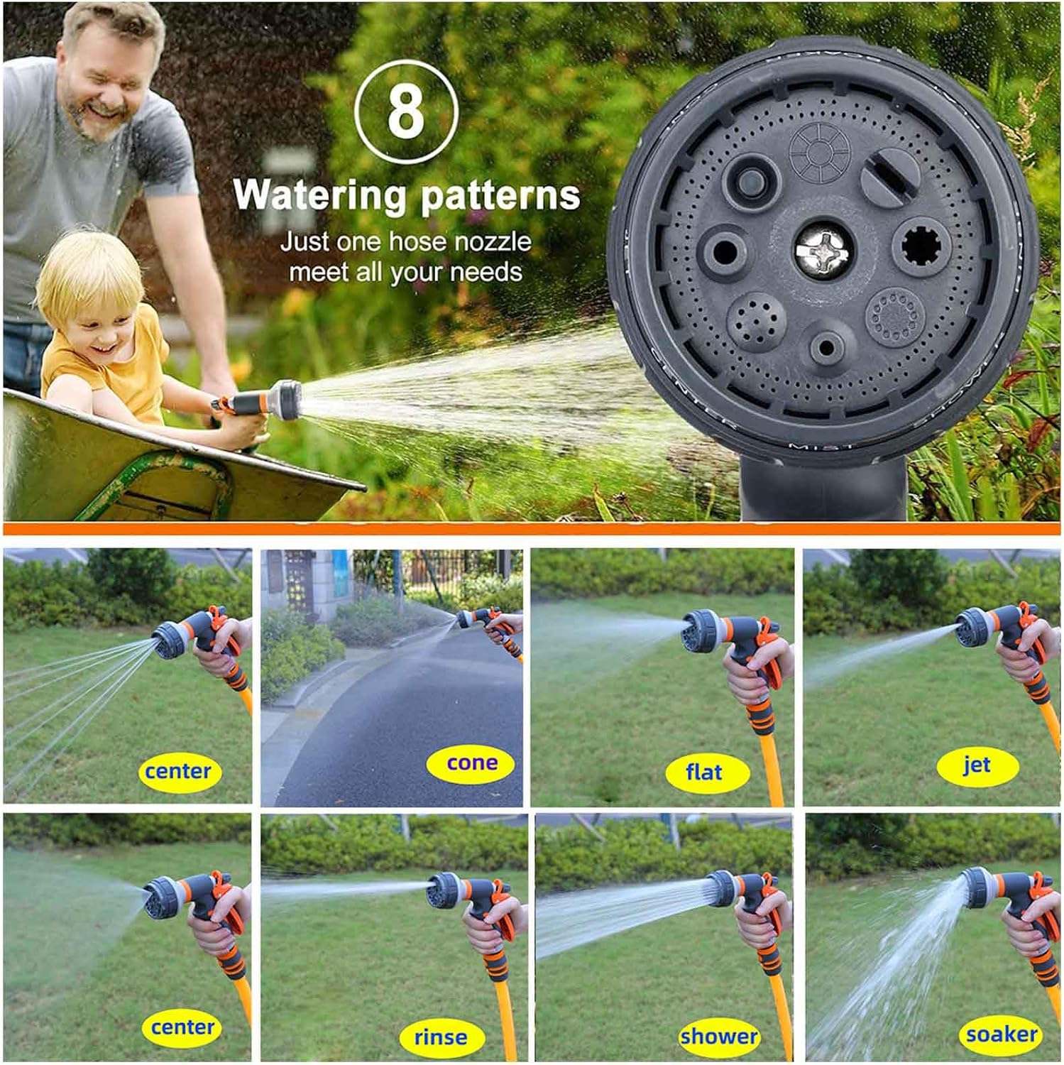Detalle 2 de Garden Hose Spray Gun Set 8-pattern