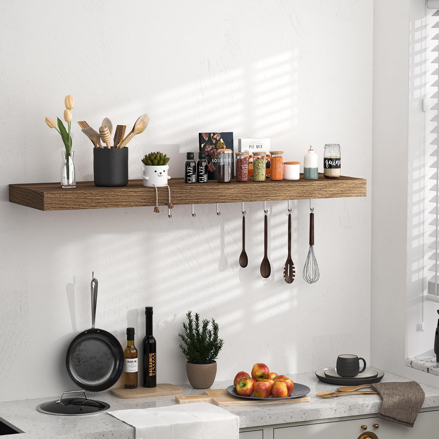 Thumbnail 6 de Fun Memories Floating Shelf 36" x 10.3" Walnut