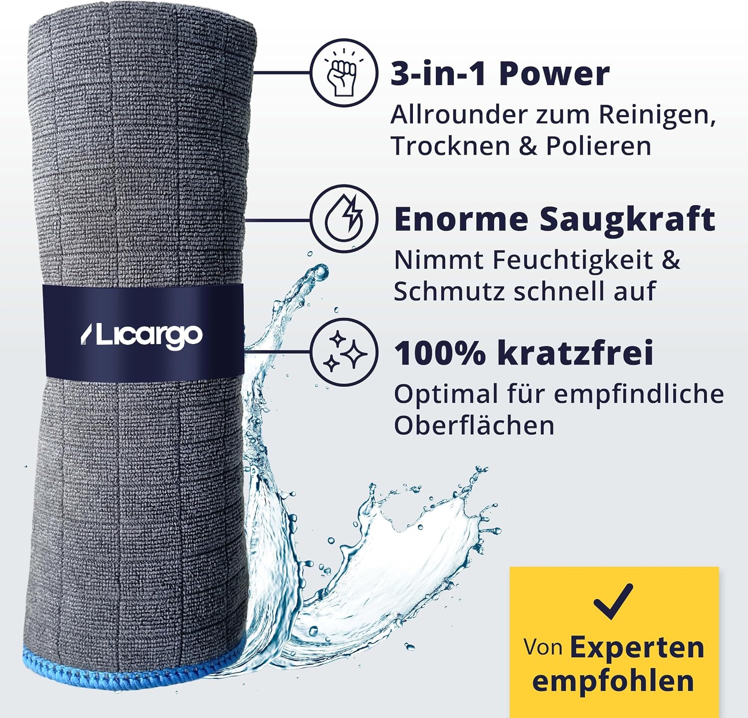 Thumbnail 2 de LICARGO Mikrofasertücher Auto 6er Set 380 GSM