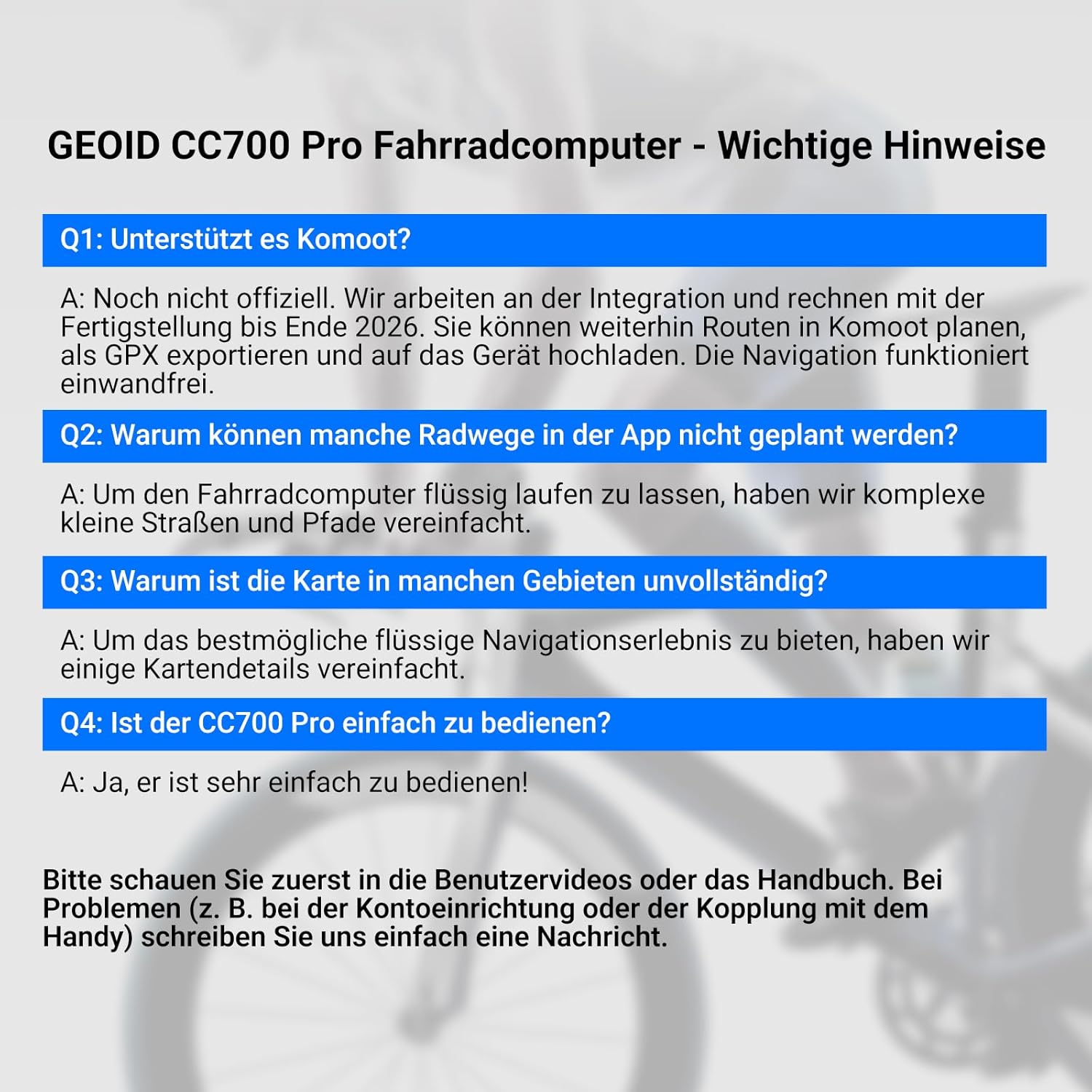Detalle 2 de GEOID CC700 Pro GPS-Fahrradcomputer mit 2,8-Zoll Touchscreen, Karten-Navigation und ANT+ & Bluetooth