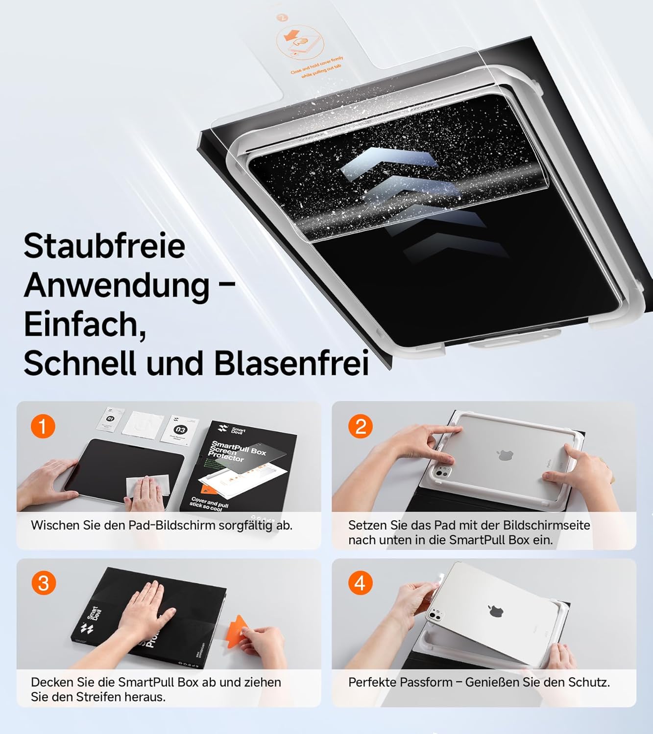 Thumbnail 2 de SMARTDEVIL 2er Schutzfolie aus gehärtetem Glas für iPad Air 5./4. Gen. 10,9" & iPad Pro 11" – Kratzfest, blasenfrei, ultrascharf