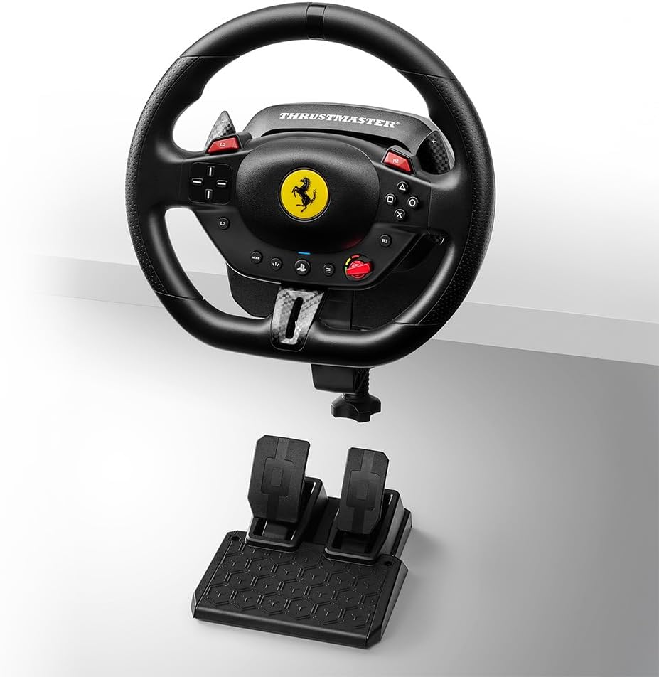 Detalle 2 de Thrustmaster T98 Ferrari 296 GTB ステアリングコントローラー 240°回転・PS5/PS4/PC対応