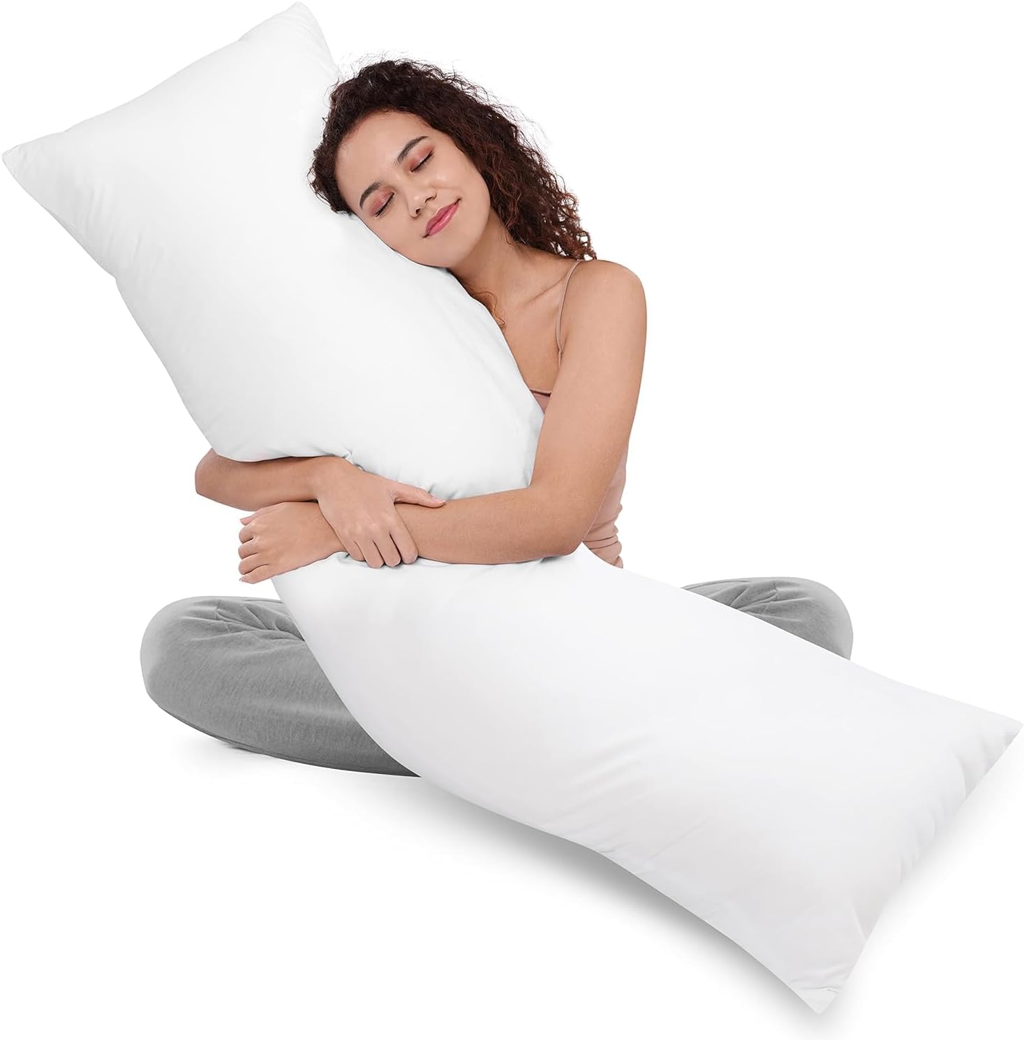 Detalle 2 de Utopia Bedding Full Body Pillow, 20 x 54-Inch White Polyester Fill