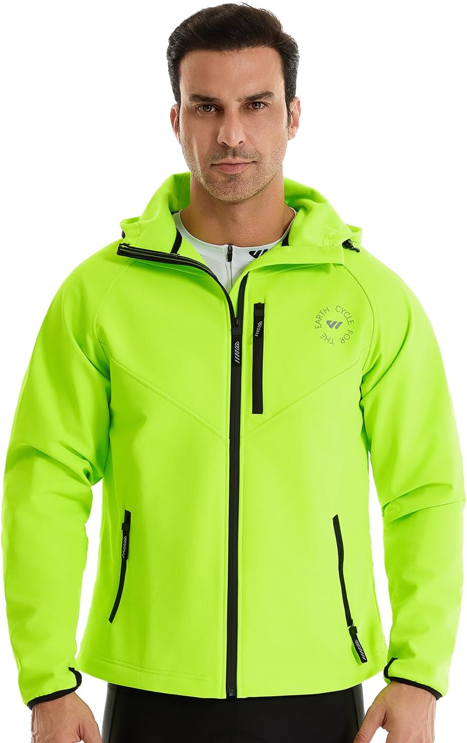 Detalle de Wulibike Veste Vélo Homme – Veste imperméable légère, coupe-vent et réfléchissante