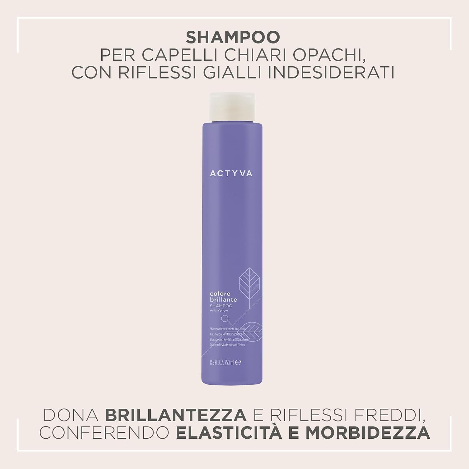 Thumbnail 2 de Actyva Colore Brillante Anti-Yellow Shampoo 250 ml, per riflessi gialli e brillantezza dei capelli colorati
