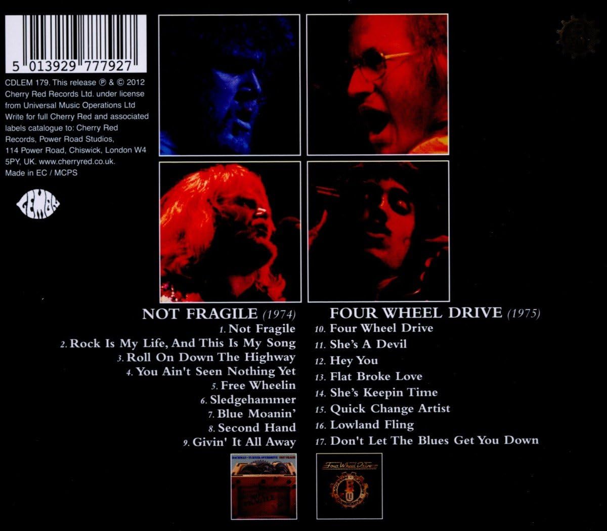 Thumbnail 1 de NOT FRAGILE / FOUR WHEEL DRIVE デジタルリマスターCD 2作品収録