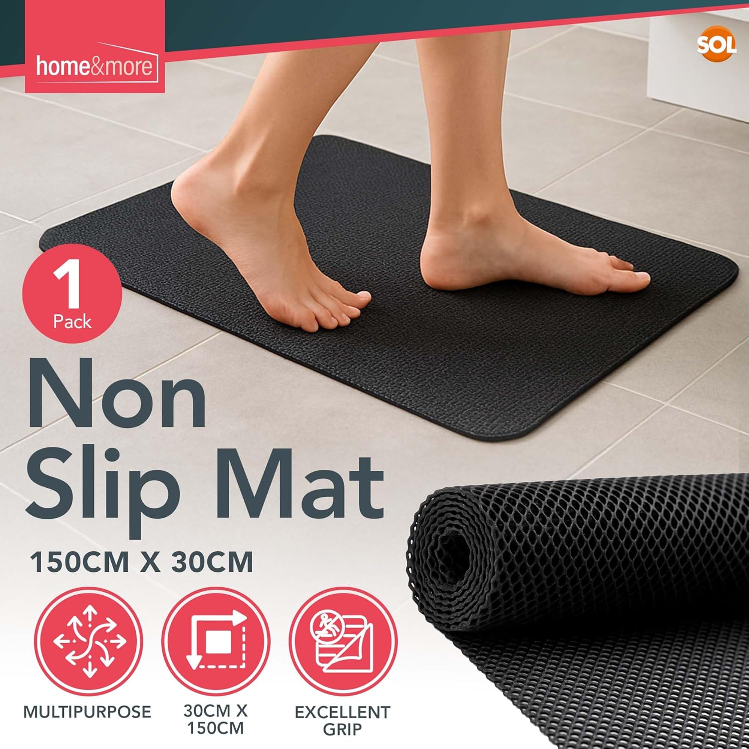 Thumbnail 2 de SOL 1pk Non Slip Matting Roll 150cm 📏